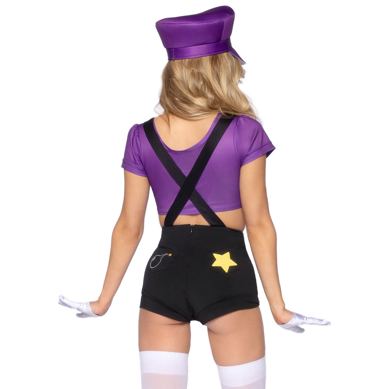 Op deze afbeelding zie je een Kostuums, van het merk Leg Avenue. Gamer Super Bad Waluigi Vrouw Kostuum