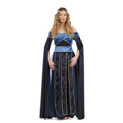 Op deze afbeelding zie je een Kostuums, van het merk Limit. Blauw Middeleeuwse Hertogin Henrike Von Handrup Vrouw Kostuum