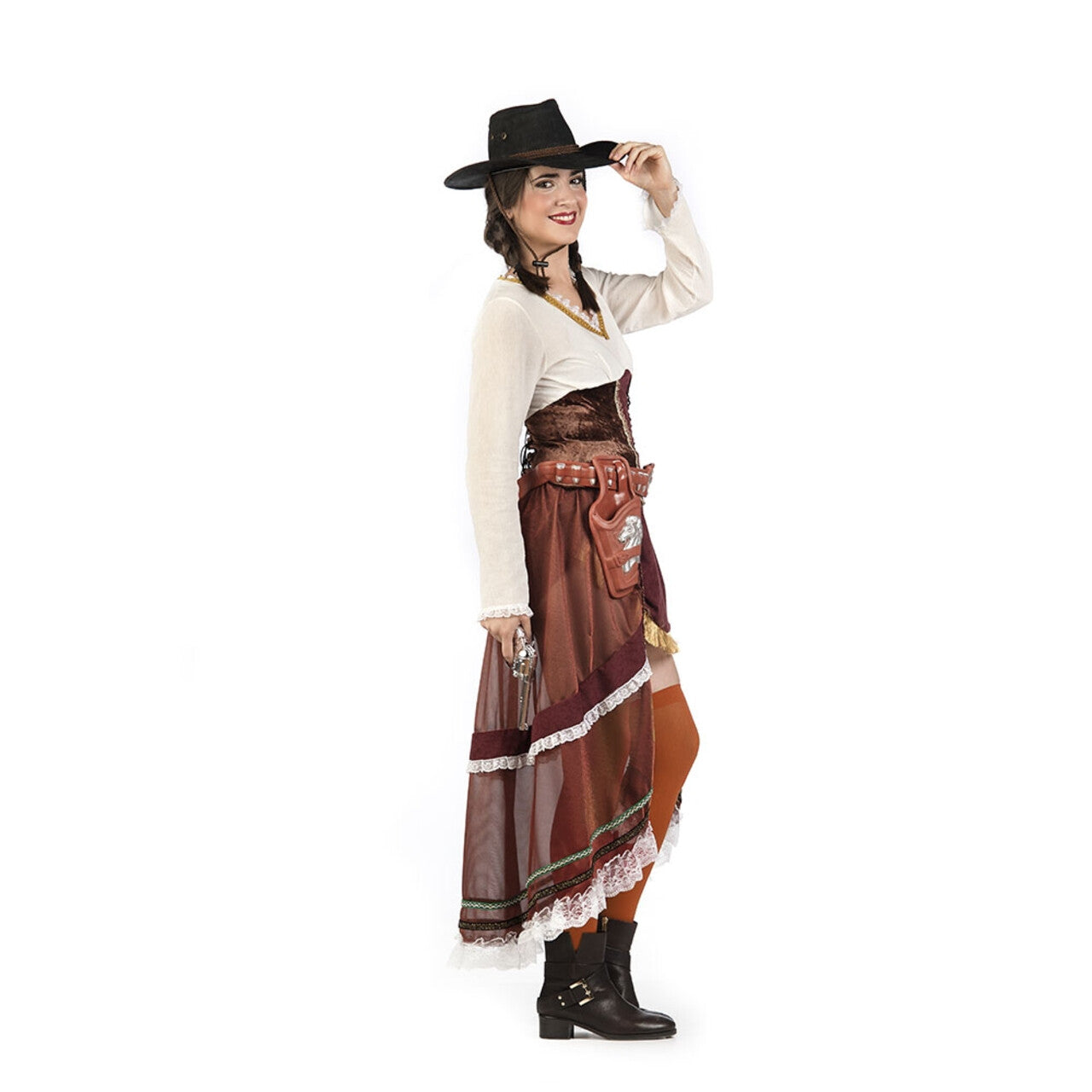 Op deze afbeelding zie je een Kostuums, van het merk Limit. Cowgirll Heet Arizona Annie Vrouw Kostuum