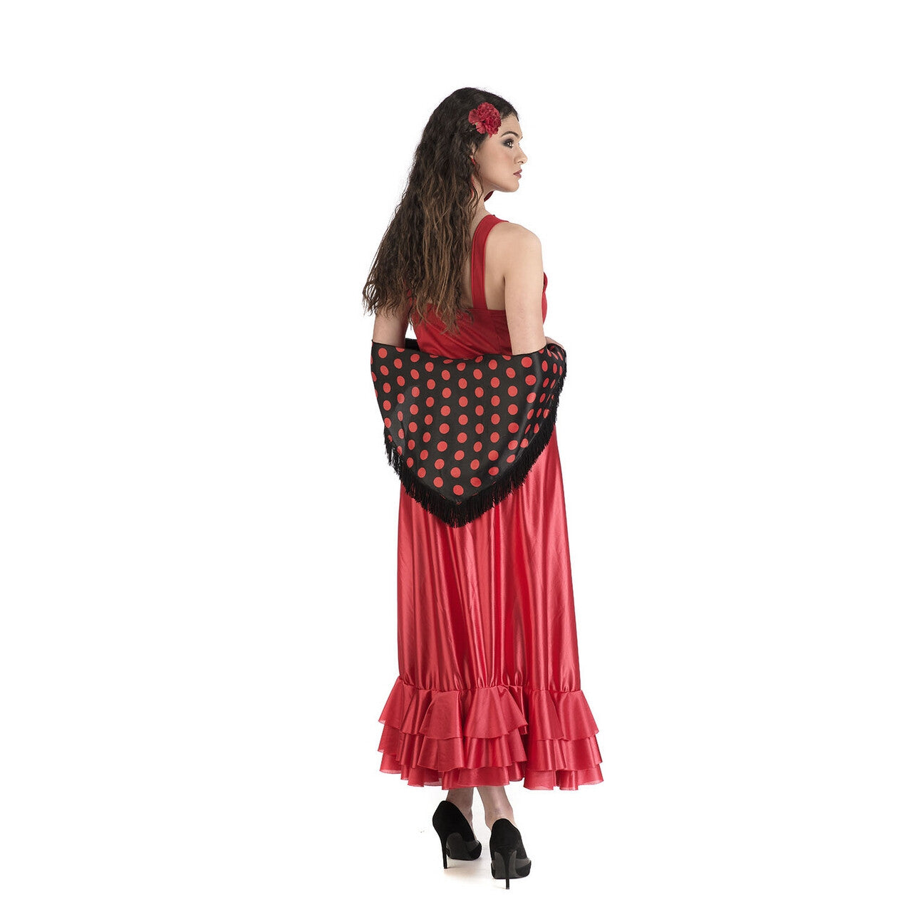 Op deze afbeelding zie je een Kostuums, van het merk Limit. Spaanse Carmen Caramba Flamenco Vrouw Kostuum