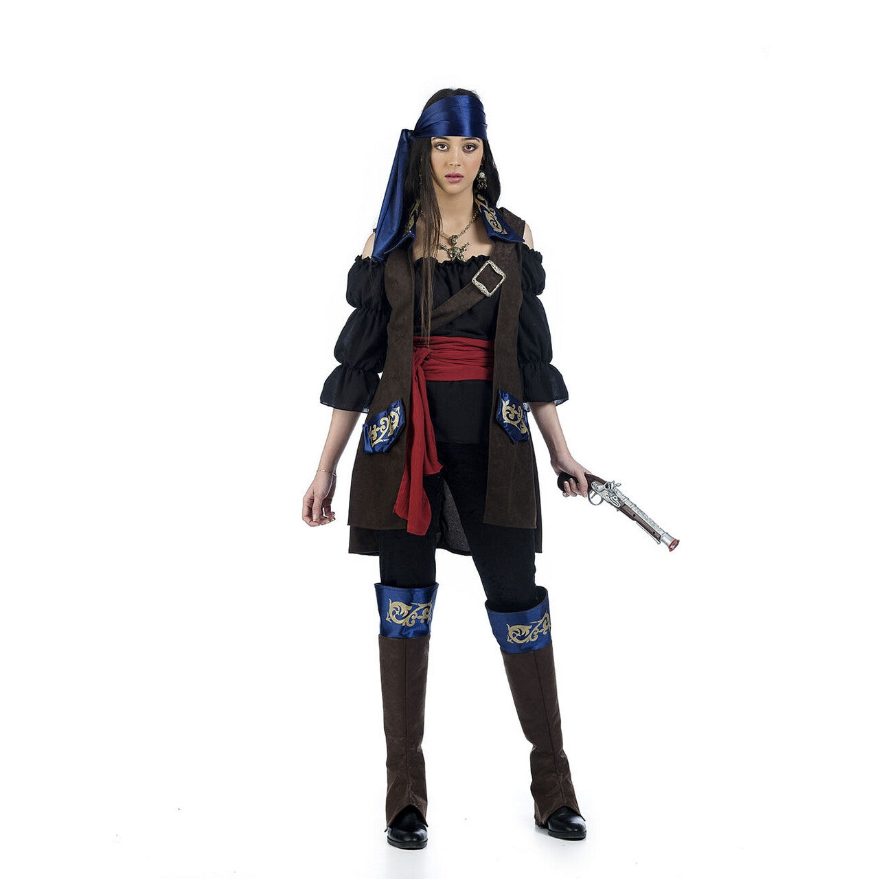 Op deze afbeelding zie je een Kostuums, van het merk Limit. Schrik Der Zeven Zeeen Zeerover Anne Bonny Vrouw Kostuum