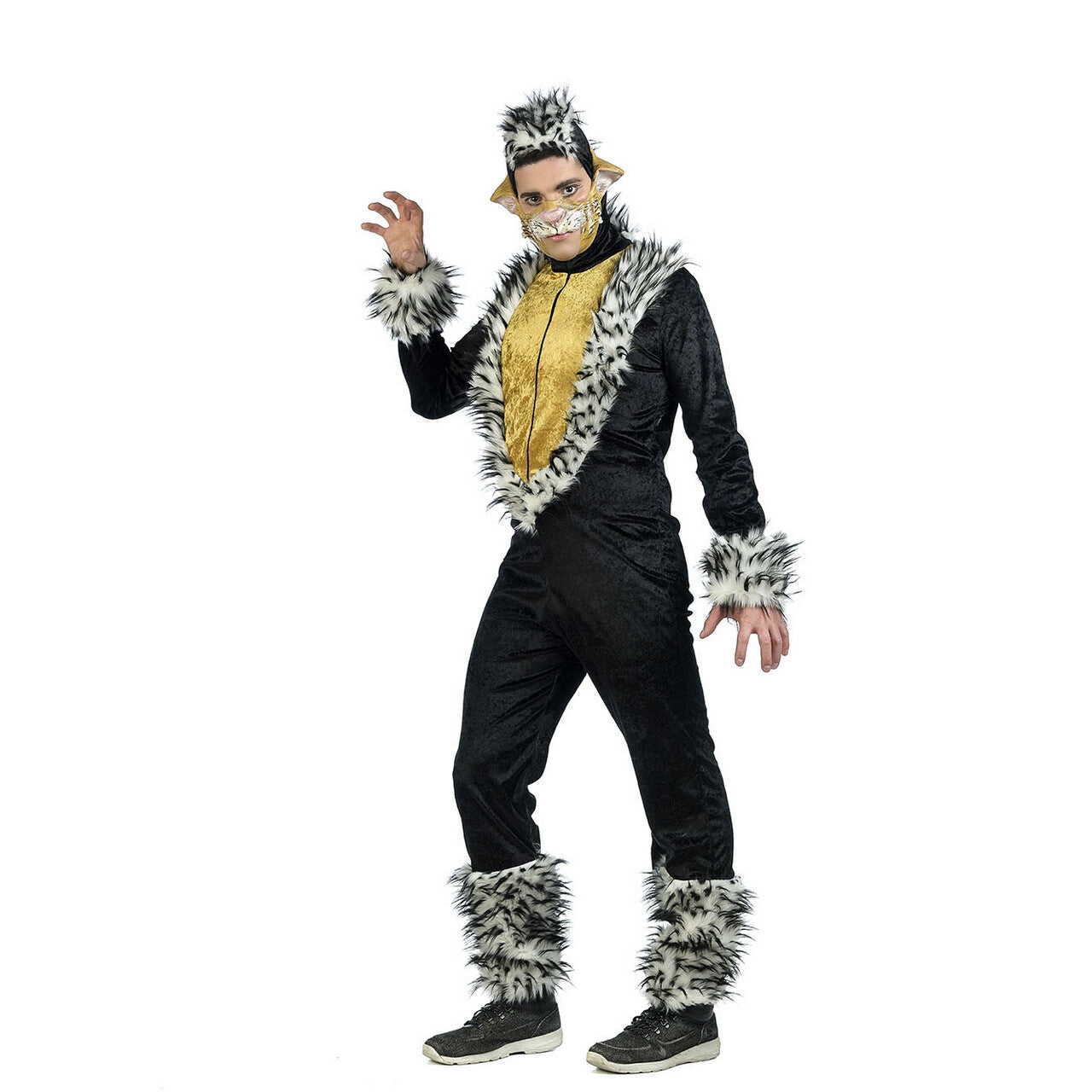Op deze afbeelding zie je een Kostuums, van het merk Limit. Zwart Chique Musical Cats Katten Man Kostuum