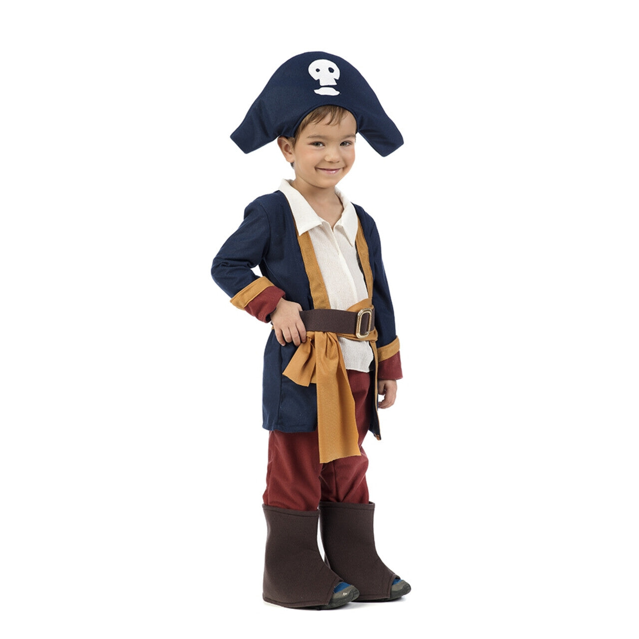 Op deze afbeelding zie je een Kostuums, van het merk Limit. Kleine Kaper Kapitein Caraibische Zee Jongen Kostuum
