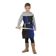 Op deze afbeelding zie je een Kostuums, van het merk Limit. Ridder Zonder Paard Raoul Blauw Zwart Jongen Kostuum