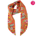 Satin Halstücher Paisley Orange 6er Pack Kostüm