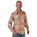 Paisley-Jersey Hemd 70er Jahre Herren