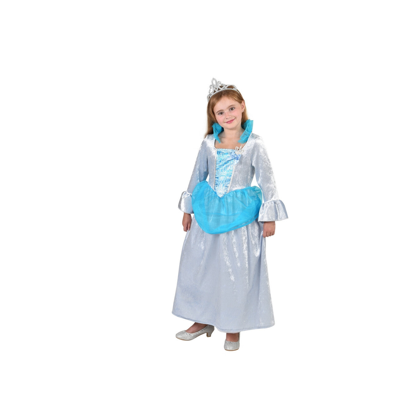 Op deze afbeelding zie je een Kostuums, van het merk Magic By Freddy's. Prinses Blue Ice Meisje Kostuum