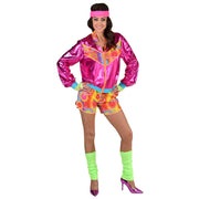 Op deze afbeelding zie je een Kostuums, van het merk Magic By Freddy's. Jaren 80 Roll And Skate In De Disco Freak Vrouw Kostuum