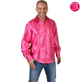 Satinhemd Pink Herren
