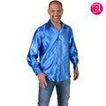 Satinhemd Blau Herren