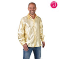 Satiniertes Hemd Champagner Herren