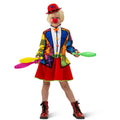 Fröhlicher Regenbogen Clown Kostüm für Mädchen