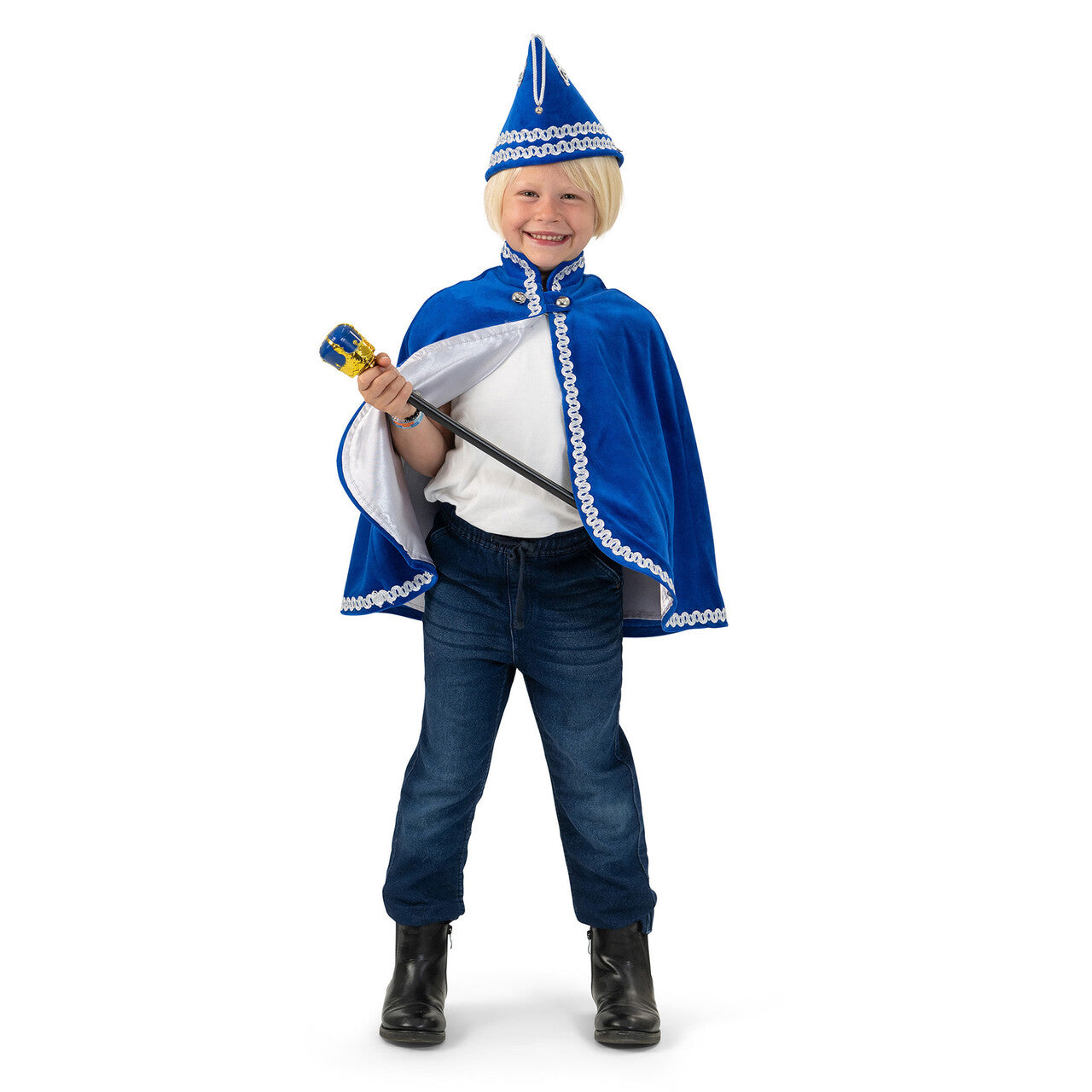 Op deze afbeelding zie je een Kostuums, van het merk Magic By Freddy's. Raad Van 11 Cape Blauw Kind
