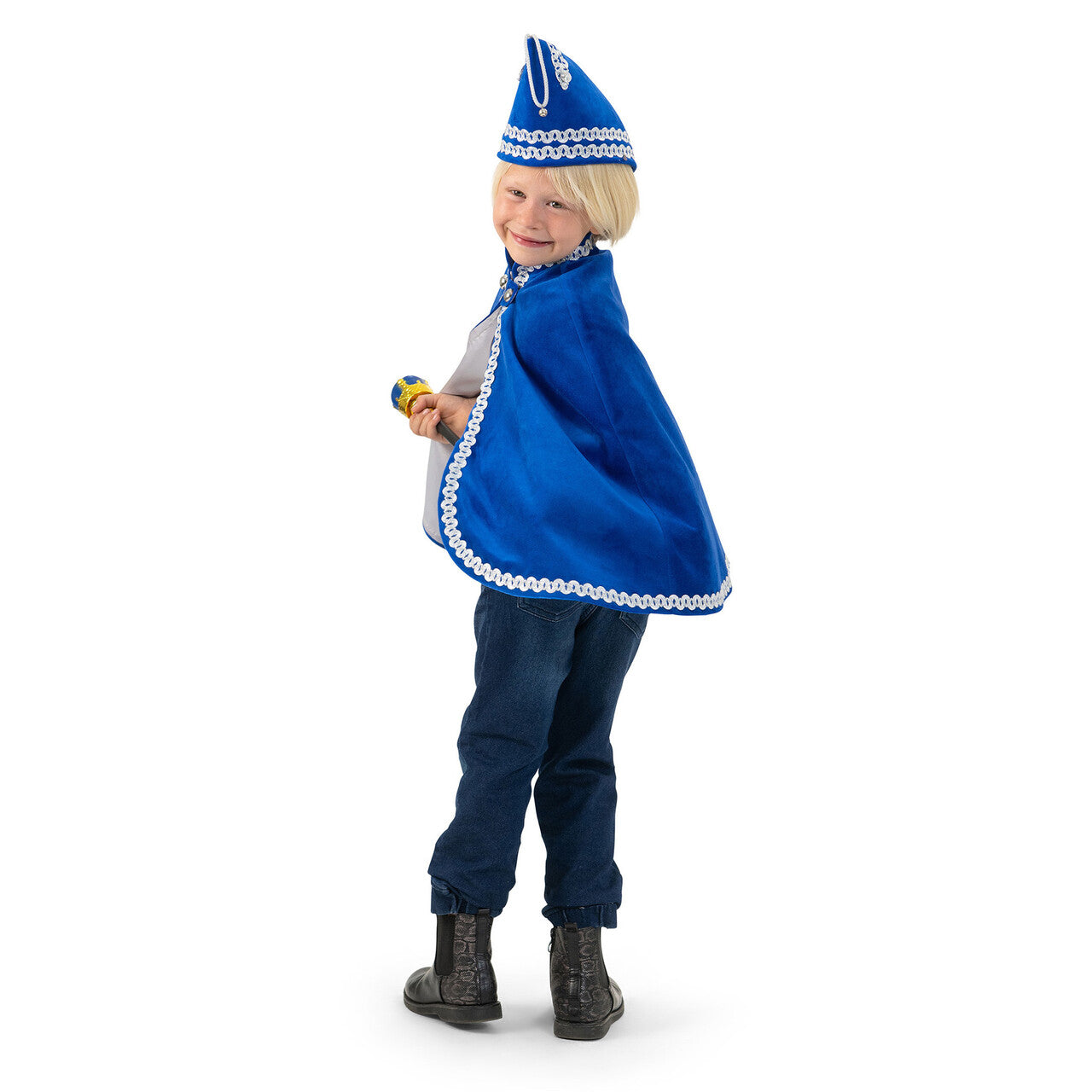 Op deze afbeelding zie je een Kostuums, van het merk Magic By Freddy's. Raad Van 11 Cape Blauw Kind
