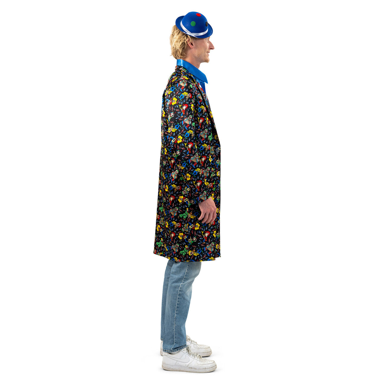 Op deze afbeelding zie je een Kostuums, van het merk Magic By Freddy's. Zwarte Vrolijke Clownsjas Man