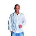 Glänzender Disco Guy Pailletten Hemd Weiß Herren