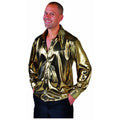 Bluse Gold Glitzer Folienbluse Herren