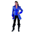 Brokaat Dekorierte Umhang Und Weste Hertogin Blauw Damen