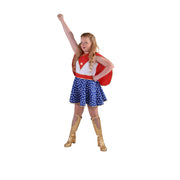 Op deze afbeelding zie je een Kostuums, van het merk Magic By Freddy's. Waanzinnig Sterke Super Girl Meisje Kostuum