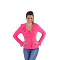 Jersey Bluse Breites Kragen Rosa Damen