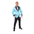 Glitzer Colbert Casino Royal Light Blau Herren