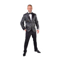 Glitzer Colbert Casino Royal Schwarz Herren