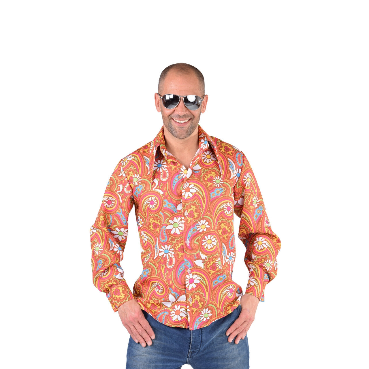 Op deze afbeelding zie je een Kostuums, van het merk Magic By Freddy's. Jaren 60 Paisley Hemd Man