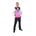 Rosa Show -Weste Pailletten Herren