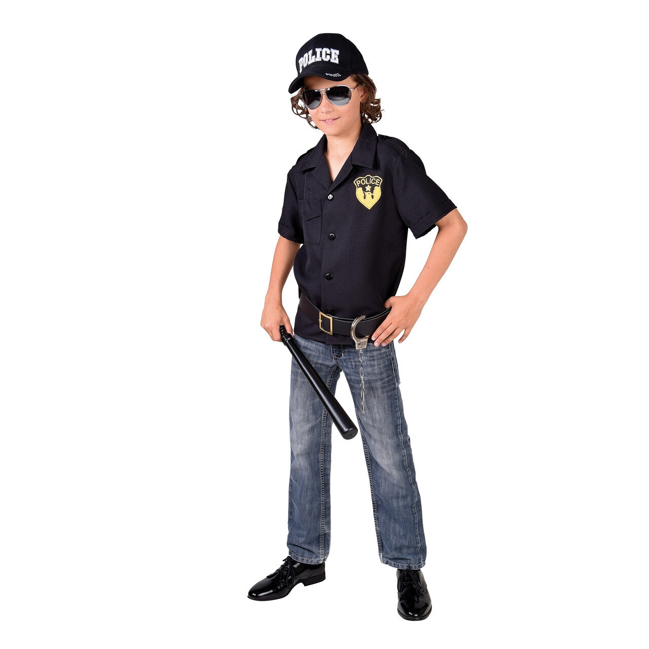 Op deze afbeelding zie je een Kostuums, van het merk Magic By Freddy's. Blouse Internationaal Politie Korps Jongen