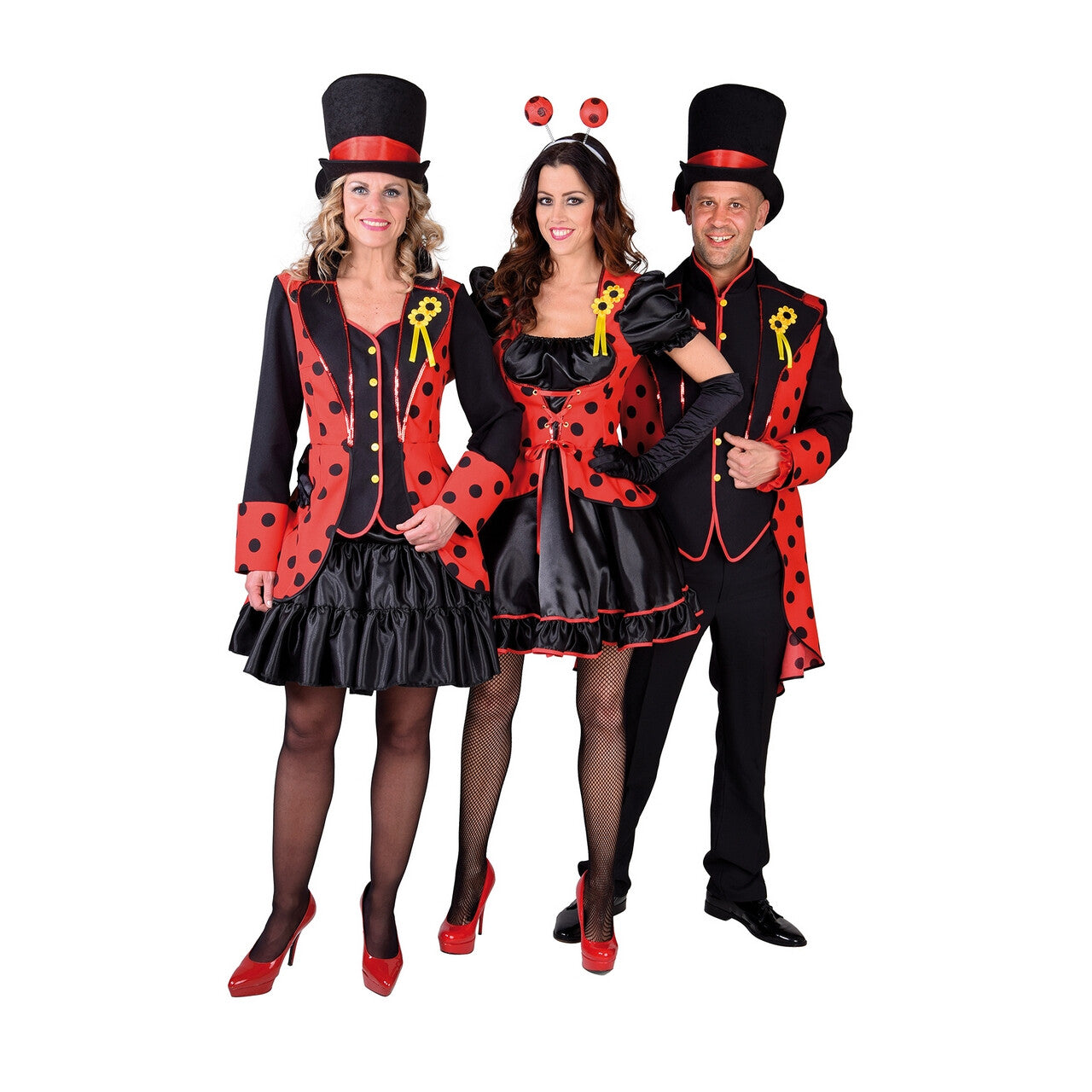 Op deze afbeelding zie je een Kostuums, van het merk Magic By Freddy's. Lieveheersbeestje Rood Zwarte Kever Slipjas Vrouw