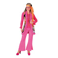 Hippie Weste Lang Flamingo Kunstfell Damen
