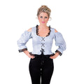 Bustier Bluse Beer Party Pirat Grey Damen