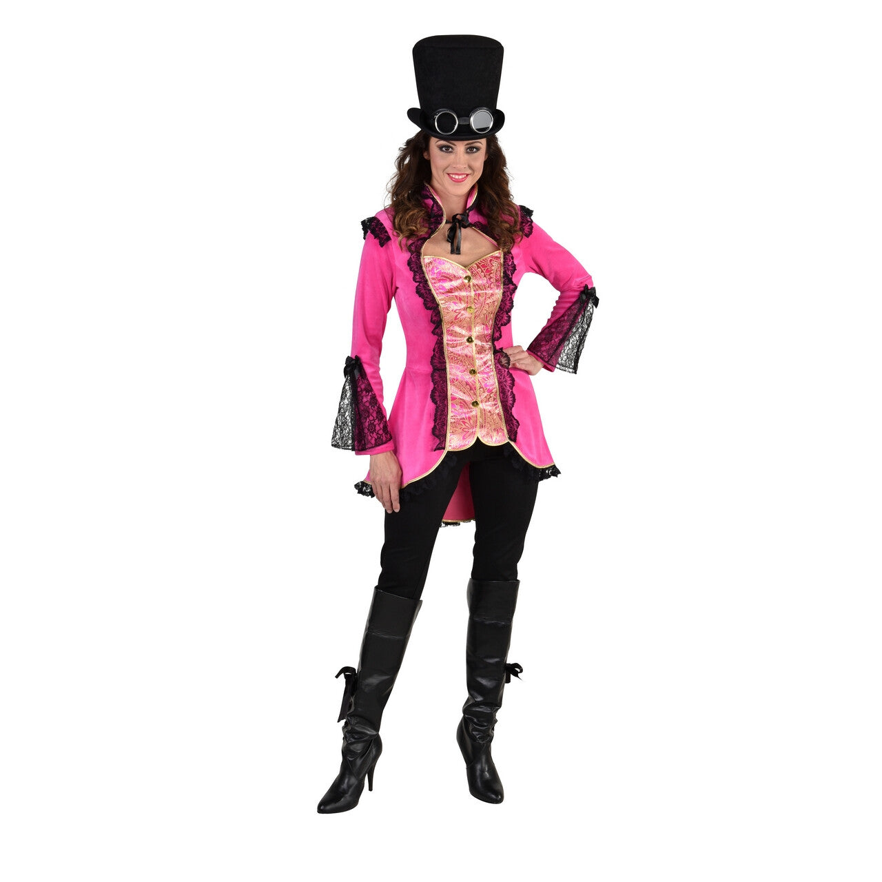 Op deze afbeelding zie je een Kostuums, van het merk Magic By Freddy's. Vergulde Bourgeoisie Jas Roze Vrouw