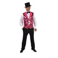Auffallend Rosa Pailletten Vest Musical Herren