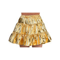 Goldene Glitzerfolie-Rock Disko Damen