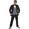 20er Jahre Peaky Gangster Set Schwarz Herren