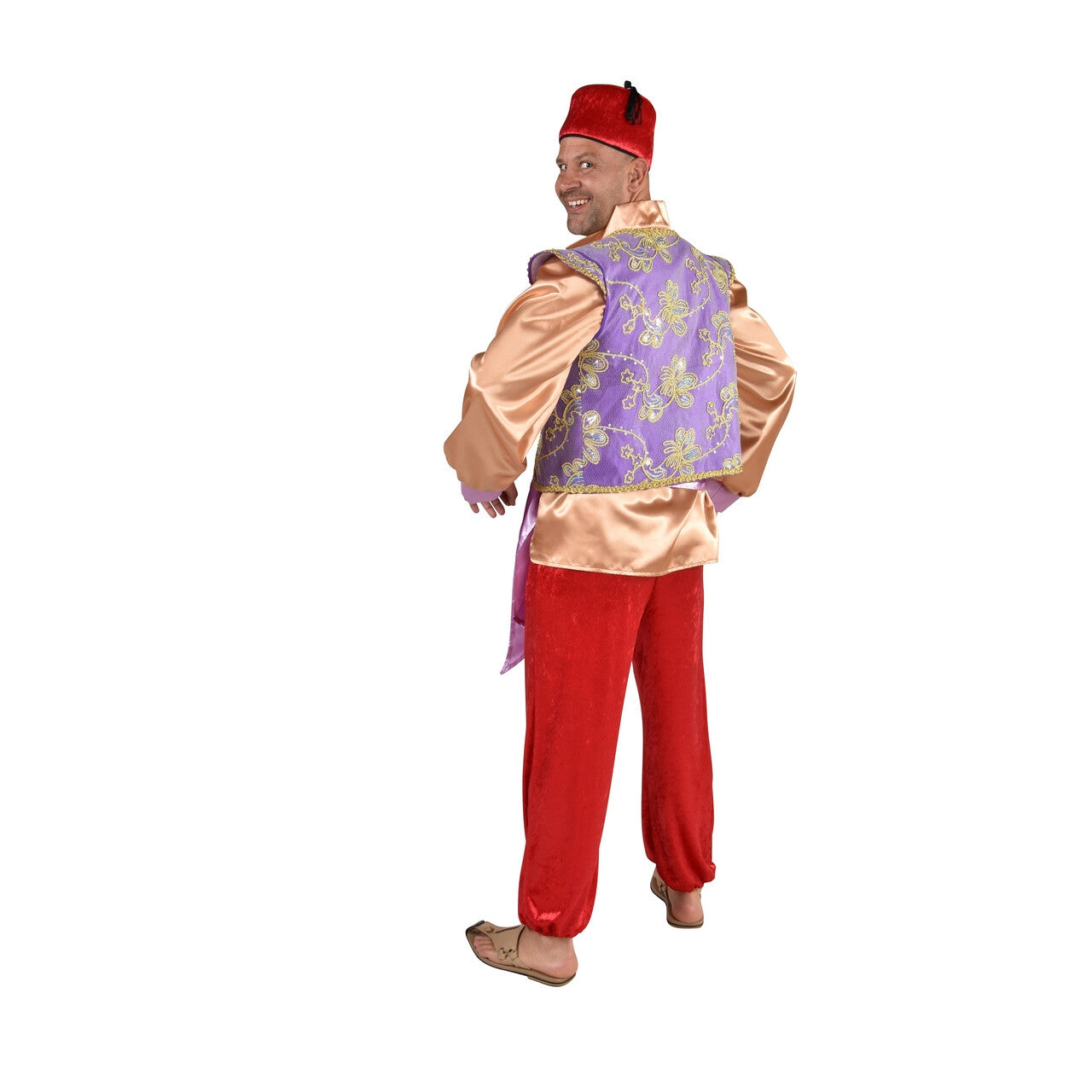 Op deze afbeelding zie je een Kostuums, van het merk Magic By Freddy's. Schatrijke Sultan Abu Harem Man Kostuum