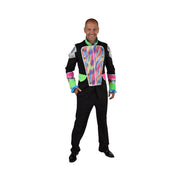 Op deze afbeelding zie je een Kostuums, van het merk Magic By Freddy's. Jas Feest Officier Regenboog Man