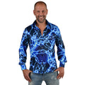 Blitz Und Donner Blaue Bluse Herren
