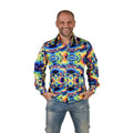 Multikolenbluse -Hippie Mit Multikolen -Bluse Herren