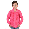 Auffällige Rüschen Bluse Rosa Jungen