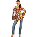 Orange Blüten Swing Tunika Damen