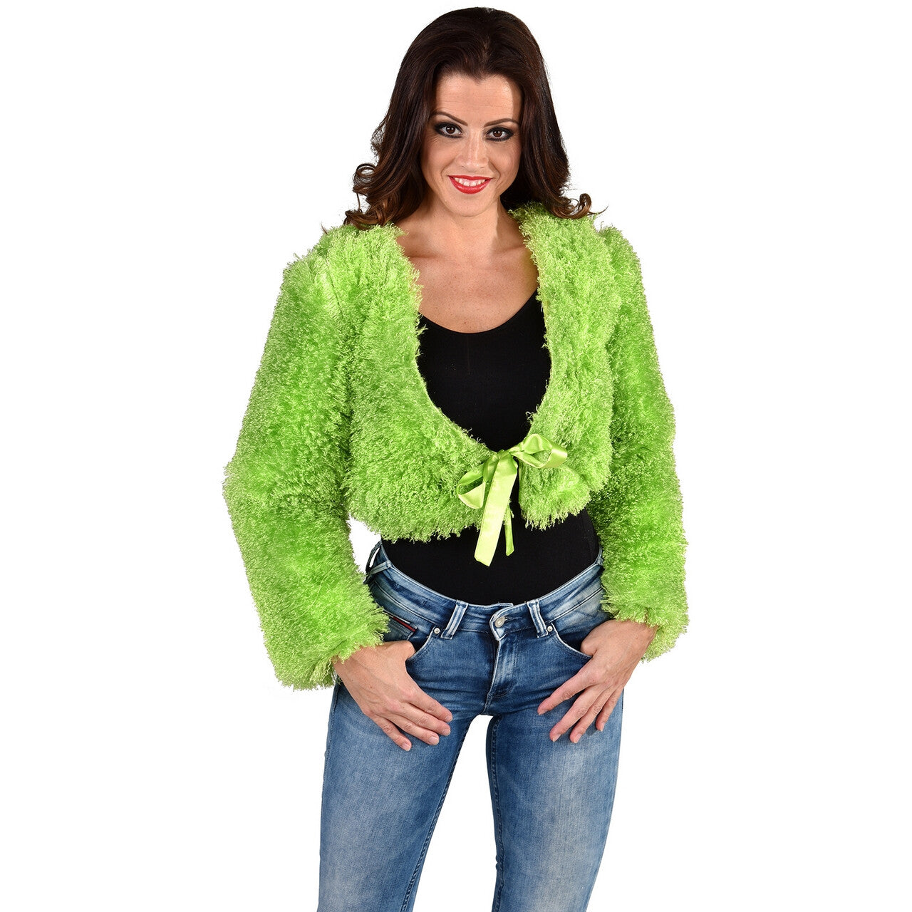 Op deze afbeelding zie je een Kostuums, van het merk Magic By Freddy's. Yes More Bolero Jas Groen Vrouw