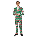 Grüner Nordischer Weihnachtskugel-Look Herrenkostüm Kostüm