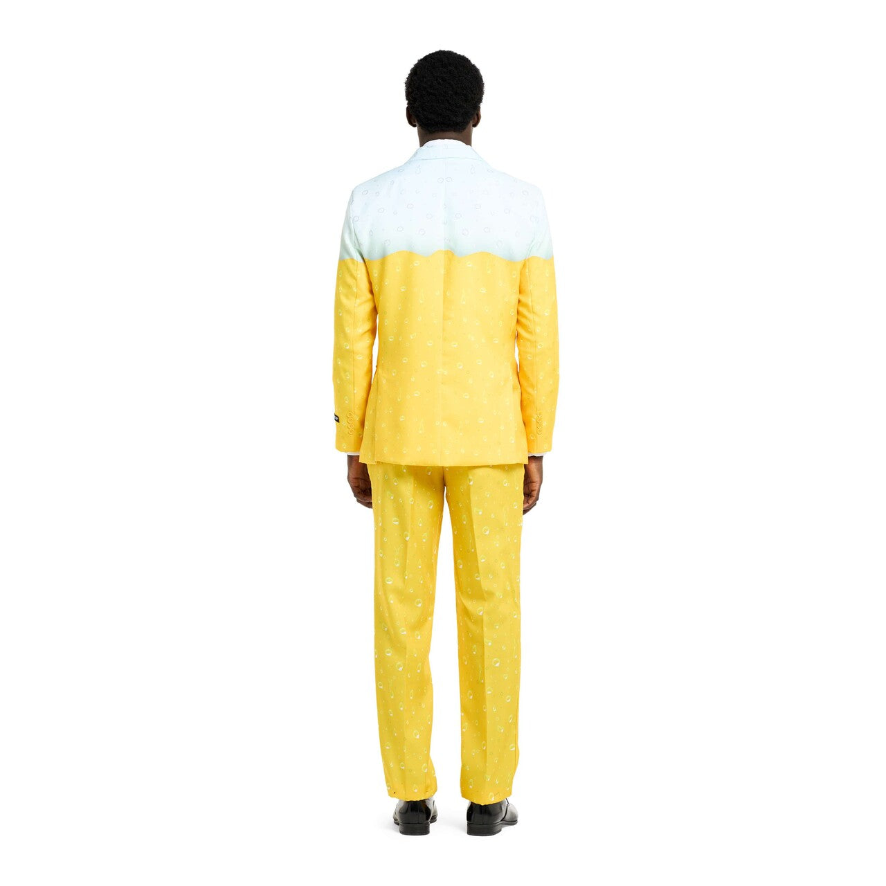 Op deze afbeelding zie je een Kostuums, van het merk Suitmeister. Premium Beer Yellow Man Kostuum