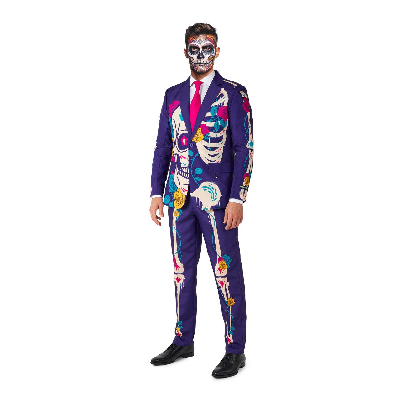 Op deze afbeelding zie je een Kostuums, van het merk Suitmeister. Sugar Skull Colourplay Man Kostuum