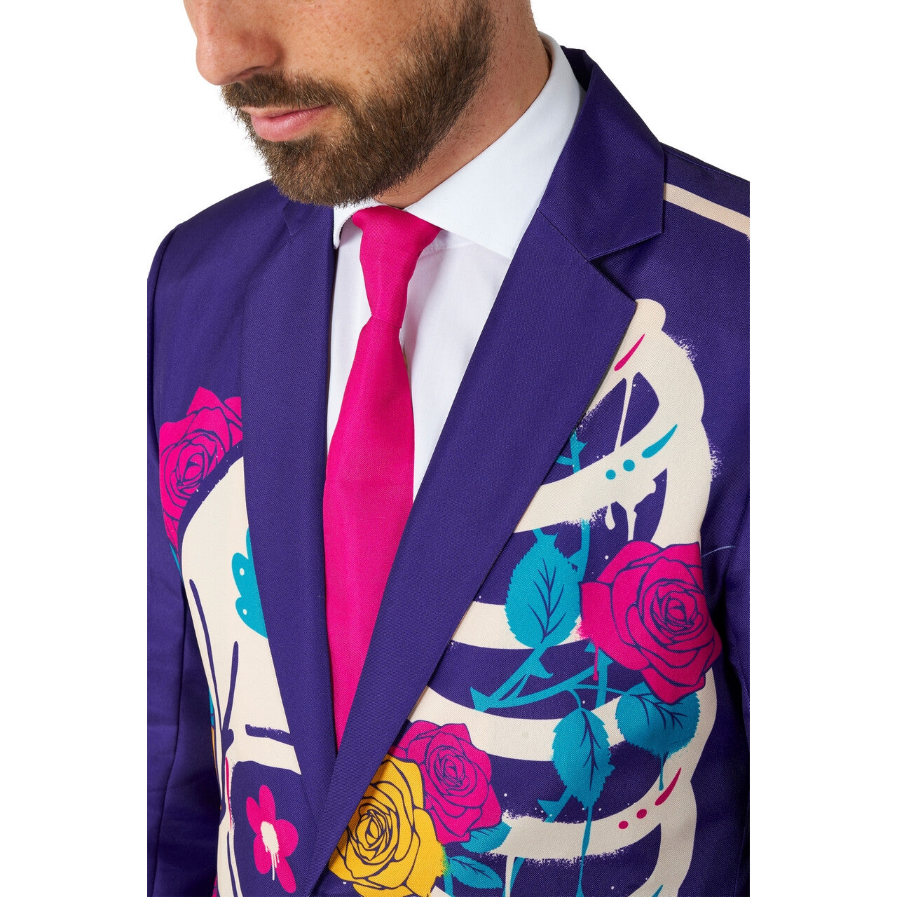 Op deze afbeelding zie je een Kostuums, van het merk Suitmeister. Sugar Skull Colourplay Man Kostuum