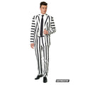 Popart Striped Schwarz Weiß Suitmeister Herrenkostüm