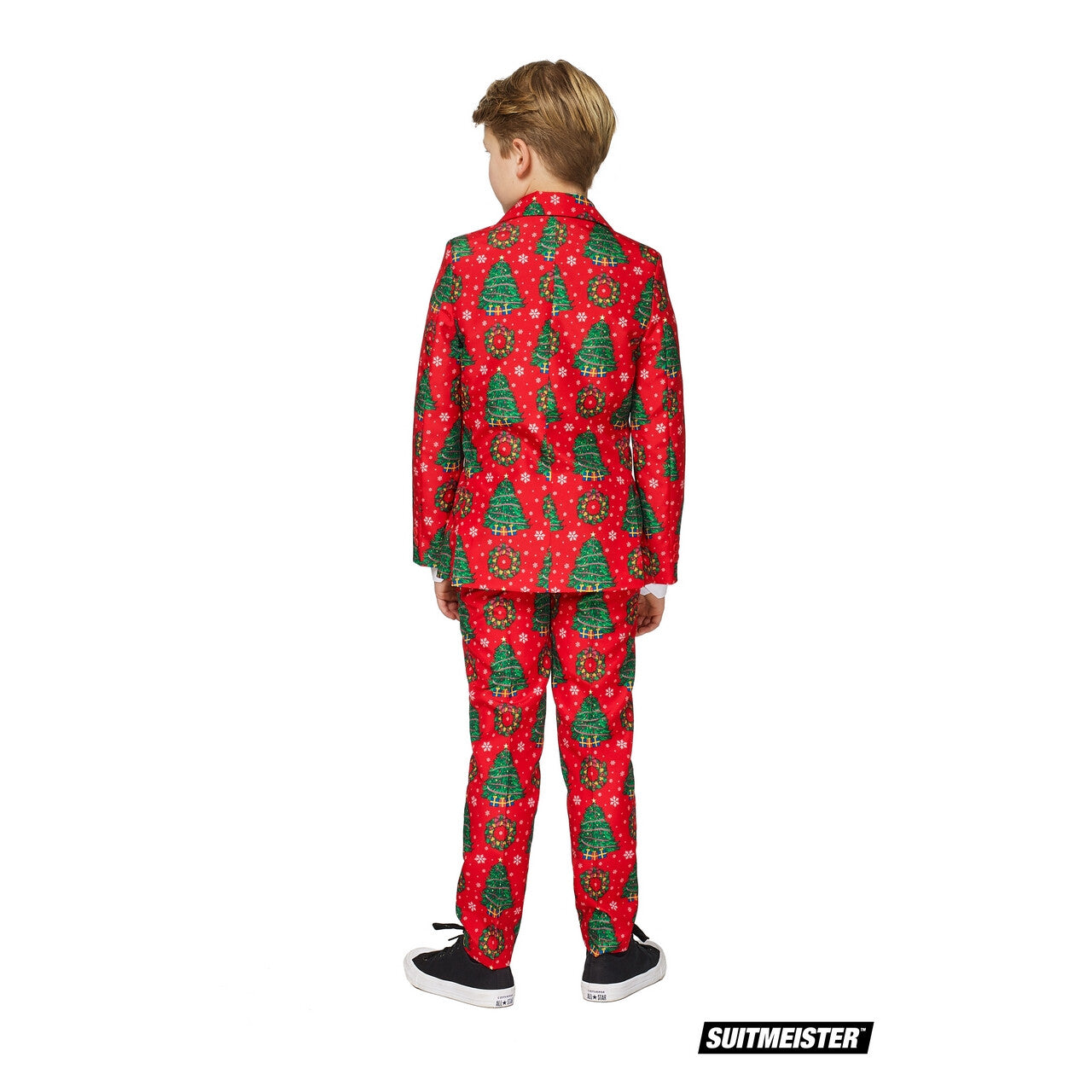 Op deze afbeelding zie je een Kostuums, van het merk Suitmeister. Klassieke Kleuren Kerstboom Jongen Kostuum