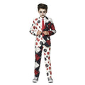 Halloween -Blutgefäße Beängstigend Harlequin Kostüm für Jungen
